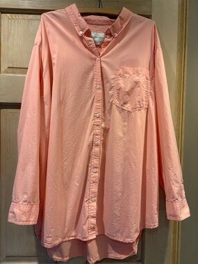 American Eagle Light Peach Button-Up Shirt XXL
